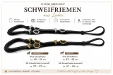 Schweifriemen Leder Minishetty Shetty Welsh Gold oder Silber -Farben Antikbeschl�ge Kurz Schwarz Schweif Riemen