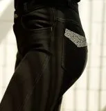 Kinder / Jugendreithose Daysi Schwarz Glitzer Vollgrip Silicon Schlupf 128 140 152 176 Reithose Reiterhose