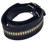 Hundehalsband Lederhalsband LENNY Schwarz Braun M XL BREIT 5,5 / 6,5 cm Halsband Leder Hohe Zugkraft