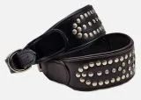 Nieten Glitzer Buffalo Lederhalsband Rubino NUR NOCH M 37-43 cm Halsband Leder Breit Nietenhalsband Strass