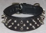 Lederhalsband SPIKY Nietenhalsband S M L XL Leder Schwarz Braun Nieten Halsband
