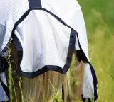 Fliegendecke wei mit Halsteil, abnehmbar Netz 55 65 70 75 80 85 90 95 100 110 cm