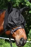 Fliegenhaube Pony VB WB X Full Fliegenmaske mit o. ohne Ohren Fliegenschutz viel Augenfreiheit Schwarz