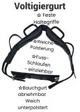 Voltigier Gurt Reithilfe Reitgurt 2 Fu� Schlaufen MS S P Minishetty Shetty Pony Leder FEST !