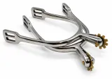 Sporen R�dchensporen Rad Sporen Silber / Gold - Farben incl Nylon Riemchen Radsporen