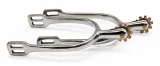 Sporen R�dchensporen Rad Sporen Silber / Gold - Farben incl Nylon Riemchen Radsporen