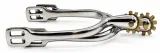 Sporen R�dchensporen Rad Sporen Silber / Gold - Farben incl Nylon Riemchen Radsporen