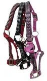 Nylon Halfter Hilly SA Glitzer Minishetty Shetty Glitzerhalfter Nylonhalfter Schwarz Rot Rosa Glitzerhalfter