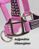 Nylon Halfter Hilly SA Glitzer Minishetty Shetty Glitzerhalfter Nylonhalfter Schwarz Rot Rosa Glitzerhalfter