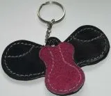 Mini Trense Schl�sselanh�nger Leder Stiefel o. Sattel Rosa