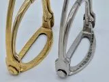 Steigbgel fr den Damensattel Side Saddle riding Klapp Bgel Silber / - oder Gold Farben Messing 10 cm Tritt