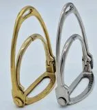 Steigbgel fr den Damensattel Side Saddle riding Klapp Bgel Silber / - oder Gold Farben Messing 10 cm Tritt