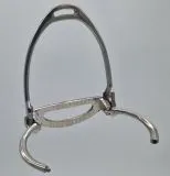 Steigbgel fr den Damensattel Side Saddle riding Klapp Bgel Silber / - oder Gold Farben Messing 10 cm Tritt