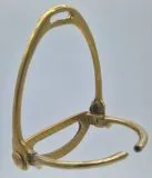 Steigbgel fr den Damensattel Side Saddle riding Klapp Bgel Silber / - oder Gold Farben Messing 10 cm Tritt