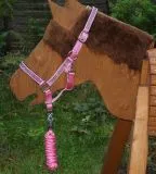 Sattelset Heidi auch fr Holzpferd Schwarz Rosa + Zubehr 8 10 12