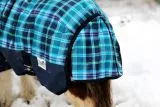 1200 D Gr�n Blau Karo Outdoordecke Regendecke 0 Gramm 65 70 75 REST RAUS - ALTES MODELL Falabella Minishetty