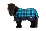 1200 D Gr�n Blau Karo Outdoordecke Regendecke 0 Gramm 65 70 75 REST RAUS - ALTES MODELL Falabella Minishetty