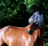 Fliegenhaube Fliegenmaske ZEBRA MS S P VB WB XF HIER MIT OHREN Viel Augenfreiheit Mash Netz