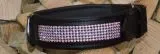 Halsband Pppi Leder Braun / Rosa Glitzer S oder M BREIT