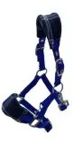 Halfter Karo Fleece Blau Minishetty Mini Shetty Fohlen Nylon Royal Nylonhalfter Fohlenhalfter