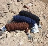 Snap Flecht Zgel Baumwolle Pony Shetty 150 oder 180 cm Royal Blau Schwarz Braun