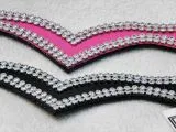 V Stirnband Princess Glitzer Minishetty / Shetty Rosa Schwarz