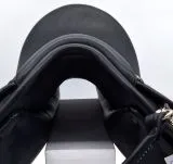 Ledersattel Sattel Beauty Schwarz 14 15 Zoll + 5 X Kopfeisen verstellbar Mono Sattel Shetty Glitzer Welsh Kindersattel Schwarz Leder