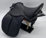 Ledersattel Sattel Beauty Schwarz 14 15 Zoll + 5 X Kopfeisen verstellbar Mono Sattel Shetty Glitzer Welsh Kindersattel Schwarz Leder