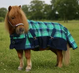1200 D Gr�n Karo Winterdecke Regendecke nur Fleece ohne F�llung 65 70 75 80 85 90 95 100 / 0 Gramm
