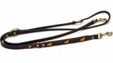 Lederleine 2,10 Meter Bulli Braun oder Schwarz Schwarz S M L Hunde Motiv Leine Leder