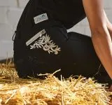 Reithose Melly Voll Grip Silicon Schwarz Schlupf 36 38 40 42 44 46 48 50 ab 69 Euro Vollbesatz Grip Reiterhose Glitzer