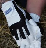 Reithandschuhe Schwarz Wei XXS XS S M L Kunstleder + Netz Handschuhe Damen Kinder Reiterhandschuhe