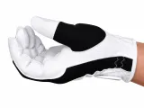 Reithandschuhe Schwarz Wei� XXS XS S M L Kunstleder + Netz Damen Kinder Handschuhe Kunstleder