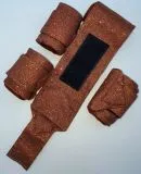 Set 4 Stck Bandagen Sunny Glitzer Schwarz / Schwarz, Schwarz Silber Farb. Lila Rot Rosa Braun Hellblau Minishetty 1 Meter