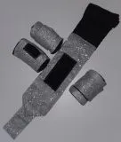 Set 4 Stck Bandagen Sunny Glitzer Schwarz / Schwarz, Schwarz Silber Farb. Lila Rot Rosa Braun Hellblau Minishetty 1 Meter