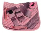 SET Sun Schabracke Hufglocken Bandagen Glitzer Minishetty Shetty Welsh Glitzerset