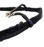 Trense Victoria Diadem Glitzer Leder Schwarz incl. Zgel NUR Gr. VB Ledertrense Zaum Lederzaum