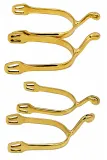 Sporen Gold - Farben R�dchen oder Dorn Form R�dchensporen Schwanenhals ergonomisch Goldfarben Messing