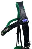 Trense Smaragt Gr�n Lack Glitzer / weiches Leder VB REST RAUS Zaum Reitzaum + Z�gel REST RAUS NUR VB