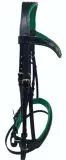 Trense Smaragt Gr�n Lack Glitzer / weiches Leder VB REST RAUS Zaum Reitzaum + Z�gel REST RAUS NUR VB