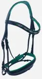 Trense Smaragt Gr�n Lack Glitzer / weiches Leder VB REST RAUS Zaum Reitzaum + Z�gel REST RAUS NUR VB