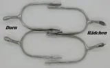 Sporen Silber Farben Rdchen oder Dorn Schwanenhals ergonomische Form Rdchensporen Anatomisch