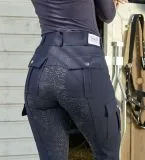 Cargo Reithose Blau Olive Schwarz Vollgrip Silicon leichter Hochbund 36 38 40 42 44 46 48