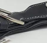 Lederhalsband Zorro Schwarz Conchos fest genht M L XL BREIT ! Leder Halsband Hundhalsband