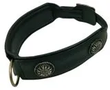 Lederhalsband Antique Blume Chonchos Zier Schnalle Breit M L XL Halsband Leder