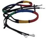 Anfnger Zgel Beginner vierfarbig Gummi Zgel Snap Gelb Rot Blau Grn Lederzgel 2,20 2,40 2,60 Meter lang BREIT oder SCHMAL