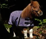 1200 Denier Outdoordecke Regendecke Fleece Futter Lila Karo NUR 65 cm REST RAUS