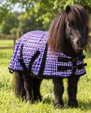 1200 Denier Outdoordecke Regendecke Fleece Futter Lila Karo NUR 65 cm REST RAUS Fohlendecke