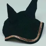 Fliegenhaube Baumwolle Glitzer Fliegen M�tze Minishetty Shetty Strass Schwarz Braun