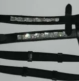 Kinderzgel Liz Glitzer Strass Schwarz Kinder Zgel kurz 1,50 1,60 Meter Gummizgel gummiert